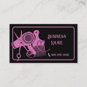 Rosa und schwarze Haare Visitenkarte (Vorderseite)