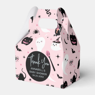 Rosa und schwarze Halloween-Baby-Shower für Mädche Geschenkschachtel
