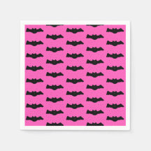 Rosa und schwarze Halloween-Fledermäuse