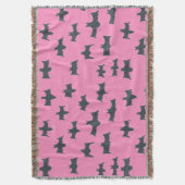 Rosa und schwarze Halloweenboote Decke (Vorderseite Vertikal)