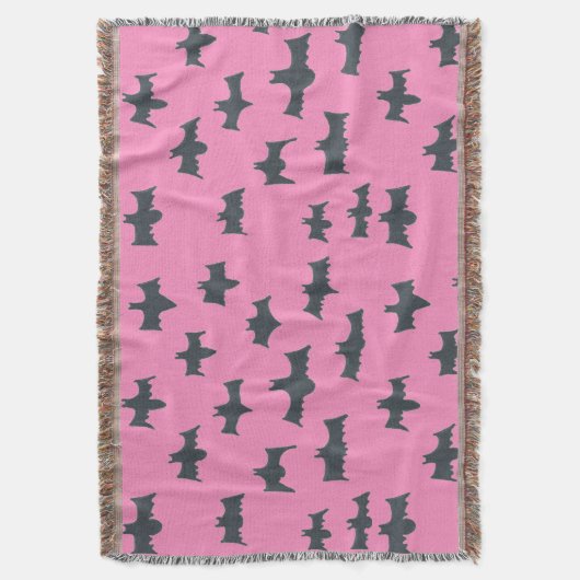 Rosa und schwarze Halloweenboote Decke (Vorderseite Vertikal)