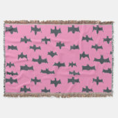 Rosa und schwarze Halloweenboote Decke (Vorderseite)