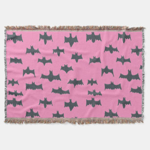Rosa und schwarze Halloweenboote Decke