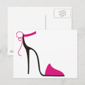 Rosa und schwarze High Heel Schuppe Postkarte (Vorne/Hinten)