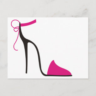 Rosa und schwarze High Heel Schuppe Postkarte