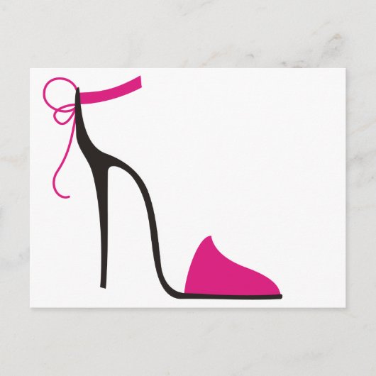 Rosa und schwarze High Heel Schuppe Postkarte (Vorderseite)