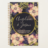 Rosa und schwarze Hochzeit Planer (Vorderseite)