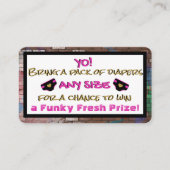 Rosa- und schwarze Hüftpfropfen Begleitkarte (Vorderseite)