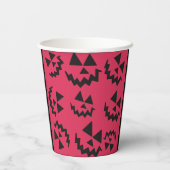 Rosa und schwarze Jack- oder Landebahnen Pappbecher (Rückseite)