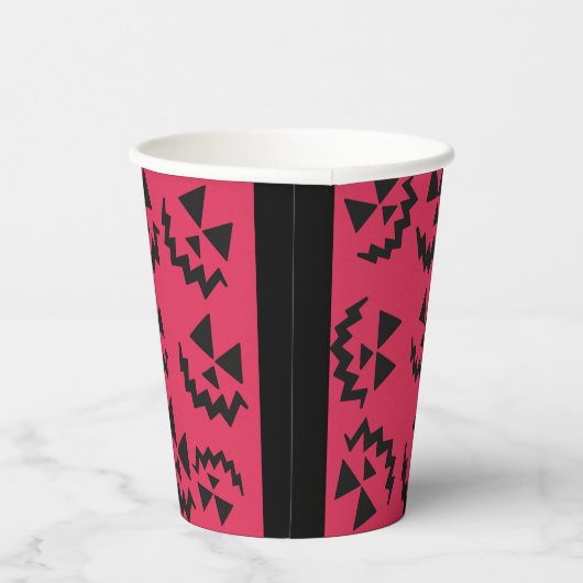 Rosa und schwarze Jack- oder Landebahnen Pappbecher (Rechts)