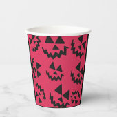 Rosa und schwarze Jack- oder Landebahnen Pappbecher (Vorderseite)