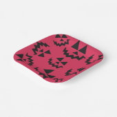 Rosa und schwarze Jack- oder Landebahnen Pappteller (Gewinkelt)