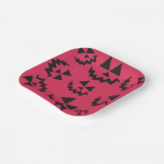 Rosa und schwarze Jack- oder Landebahnen Pappteller (Gewinkelt)