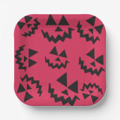 Rosa und schwarze Jack- oder Landebahnen Pappteller (Vorderseite)