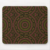 Rosa und schwarze Kaleidskop Mousepad (Vorne)