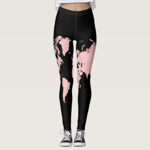 Rosa und Schwarze Karte Leggings
