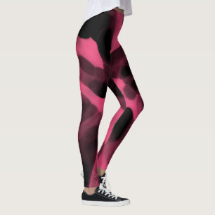 rosa und schwarze Krawatte Leggings