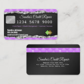 Rosa und schwarze Kreditkarte Diamantenkarte Visitenkarte (Vorne/Hinten)