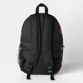 Rosa und Schwarze Kuh Monogramm Bedruckter Rucksack (Rückseite)