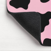 Rosa und schwarze Kuh Western Cowgirl Party Mousepad (Ecke)