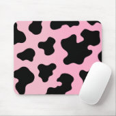 Rosa und schwarze Kuh Western Cowgirl Party Mousepad (Mit Mouse)