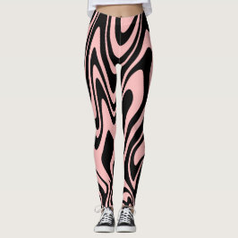 Rosa und schwarze Leggings