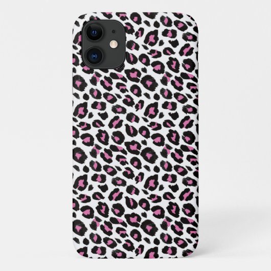 Rosa und schwarze Leoparden Case-Mate iPhone Hülle (Rückseite)
