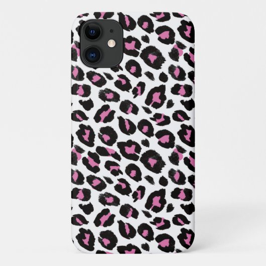 Rosa und schwarze Leoparden Case-Mate iPhone Hülle (Rückseite)