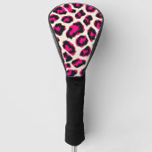 Rosa und schwarze Leoparden Golf Headcover (Vorderseite)