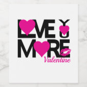 Rosa und schwarze Liebe Mehr Weinetikett (Einzelnes Label)