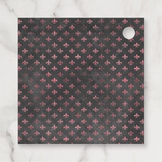 Rosa und schwarze Lilie Geschenkanhänger (Rückseite)