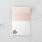 Rosa und schwarze Lilie Merci danken Ihnen Karten (Innenseite)