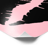 Rosa und schwarze Lippen Fotodruck (Ecke)