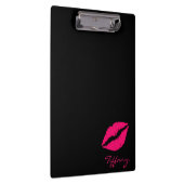 Rosa und schwarze Lipstick Klemmbrett (Rechts)