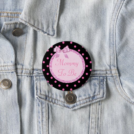 Rosa und schwarze Mama, zum Baby-Duschen-Button zu Button (Beispiel)