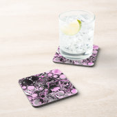 Rosa und schwarze Marmorflöte Kunstwerke Moderne K Getränkeuntersetzer (Rechte Seite)