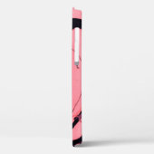 Rosa und schwarze Marmortextur. Handgemalt Case-Mate iPhone Hülle (Rückseite / Links)