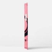 Rosa und schwarze Marmortextur. Handgemalt Case-Mate iPhone Hülle (Rückseite / Rechts)