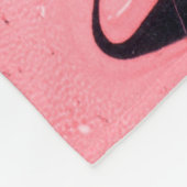 Rosa und schwarze Marmortextur. Handgemalt Fleecedecke (Ecke)