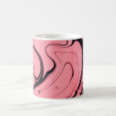 Rosa und schwarze Marmortextur. Handgemalt Kaffeetasse (Mittel)