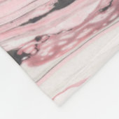 Rosa und schwarze Marmortextur. Modernes abstrakte Fleecedecke (Ecke)