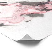 Rosa und schwarze Marmortextur. Modernes abstrakte Poster (Ecke)