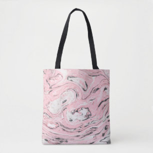 Rosa und schwarze Marmortextur. Modernes abstrakte Tasche