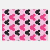 Rosa und schwarze Maus Ohren Geschenkpapier Set (Vorderseite 2)