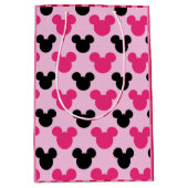 Rosa und schwarze Maus Ohren Mittlere Geschenktüte (Vorderseite)