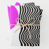 Rosa und schwarze Mitte Jahrhundert Moderne Kunst  Geschenkpapier Set (Beispiel)