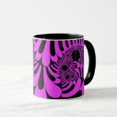 Rosa und schwarze Mod Tasse (VorderseiteRechts)