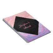 Rosa und Schwarze Monogramm Notizblock (Rechte Seite)