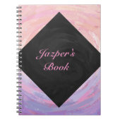 Rosa und Schwarze Monogramm Notizblock (Vorderseite)