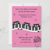 Rosa und schwarze Musik - Einladung (Vorderseite)